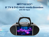 Emerson 9" TV & DVD Multi-Media Boombox with HD-Input