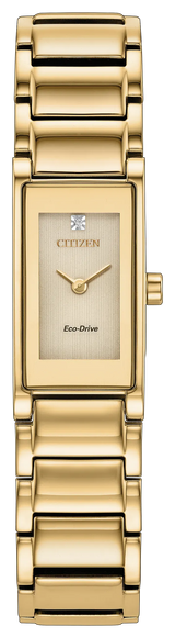 Citizen Womens Axiom Eco-Drive Watch - Gold-Tone Stainless Steel Bracelet