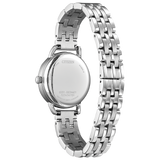 Citizen Womens Classic Coin Edge Eco-Drive Watch - Silver-Tone Stainless Steel Bracelet