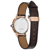 Citizen Womens Ceci Brown Eco-Drive Watch - Rose Gold-Tone Leather Watch