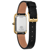 Citizen Women's Dress Classic Watch - Black Leather Strap Bracelet