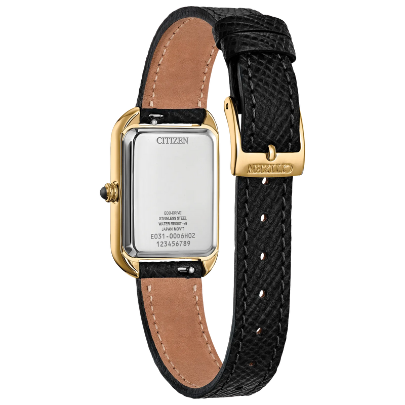 Citizen Women's Dress Classic Watch - Black Leather Strap Bracelet