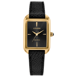 Citizen Women's Dress Classic Watch - Black Leather Strap Bracelet