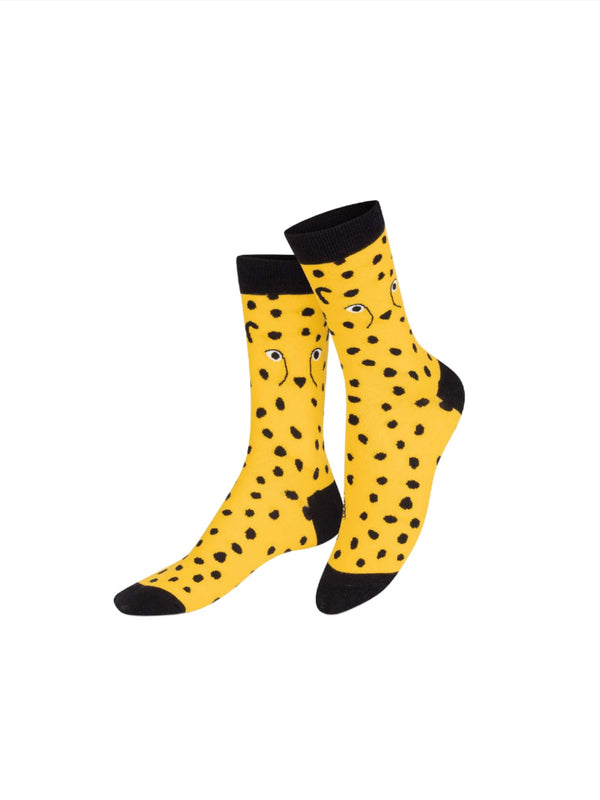 Eat My Socks Wild Cheetah Crew Socks