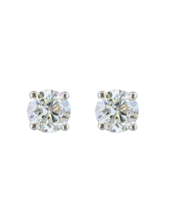 Effy 14K White Gold Diamond Stud Earrings