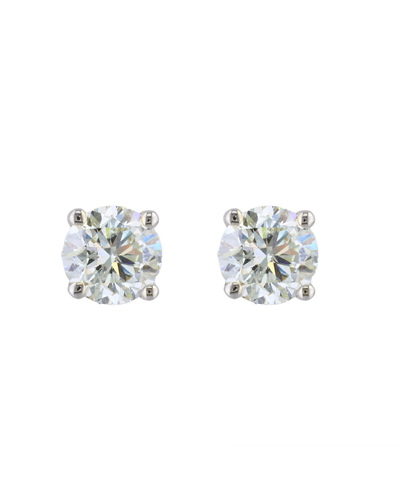Effy 14K White Gold Diamond Stud Earrings