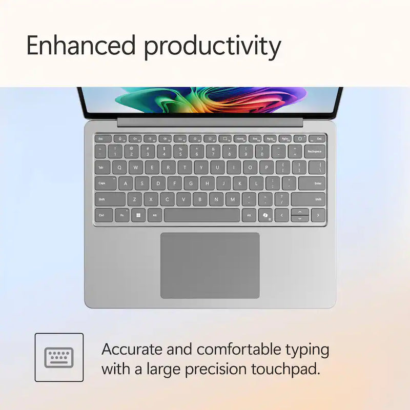 Microsoft Surface Laptop Copilot+ PC 13, Snapdragon X Plus 8-Core, 16GB RAM, 512GB UFS, Platinum