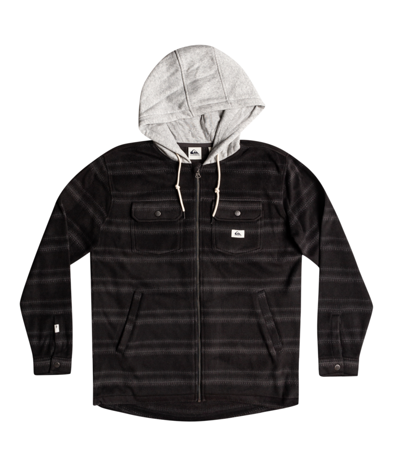 Quiksilver Mens Super Swell Hooded Fleece Full Zip Jacket Quiksilver Mens Super Swell Hooded Fleece Full Zip Jacket