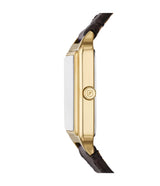Fossil Womens Raquel Three-Hand Date Brown Croco LiteHide Leather Watch