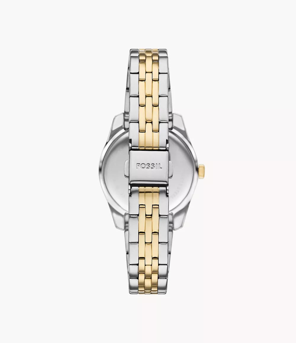 Fossil Scarlette Three-Hand Date Two-Tone Stainless Steel Watch