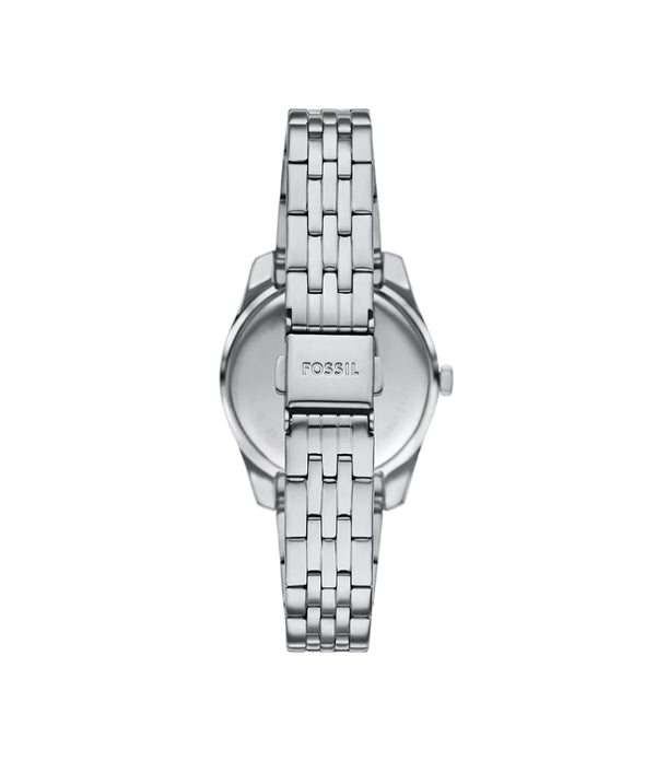 Fossil Womens Scarlette Three-Hand Date Stainless Steel Watch