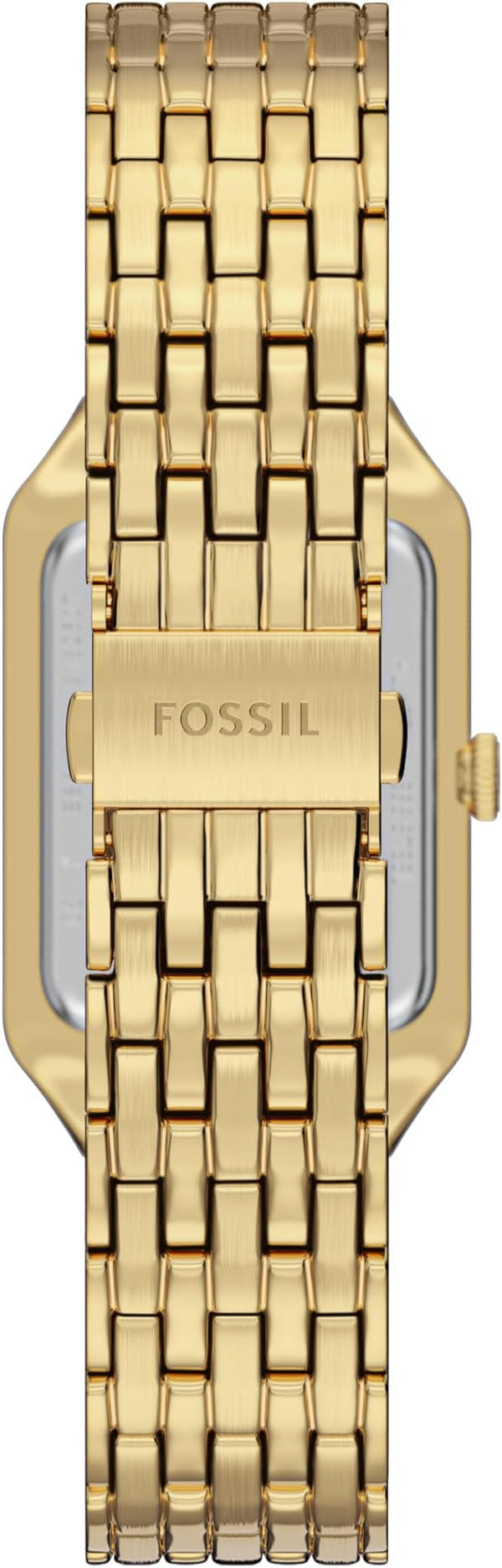 Fossil Womens Raquel Three-Hand Date Gold-Tone Stainless Steel Watch