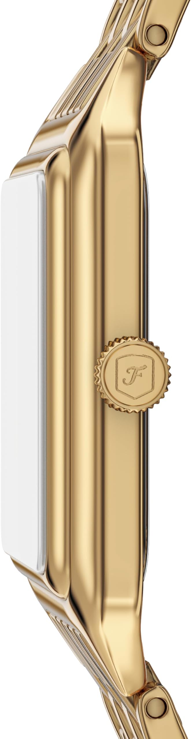Fossil Womens Raquel Three-Hand Date Gold-Tone Stainless Steel Watch