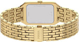Fossil Womens Raquel Three-Hand Date Gold-Tone Stainless Steel Watch