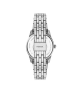 Fossil Womens Scarlette Three-Hand Day-Date Stainless Steel Watch