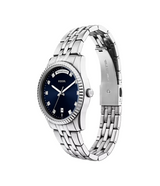 Fossil Womens Scarlette Three-Hand Day-Date Stainless Steel Watch