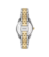 Fossil Womens Scarlette Three-Hand Day-Date Two-Tone Stainless Steel Watch