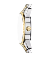 Fossil Womens Scarlette Three-Hand Day-Date Two-Tone Stainless Steel Watch