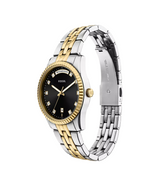 Fossil Womens Scarlette Three-Hand Day-Date Two-Tone Stainless Steel Watch