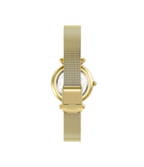 Fossil Womens Carlie Mini Three-Hand Gold-Tone Stainless Steel Watch