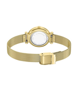 Fossil Womens Carlie Mini Three-Hand Gold-Tone Stainless Steel Watch