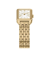Fossil Womens Raquel Mini Three-Hand Gold-Tone Stainless Steel Watch