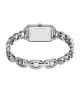 Fossil Womens Raquel Three-Hand Stainless Steel Silver Watch