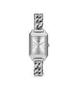 Fossil Womens Raquel Three-Hand Stainless Steel Silver Watch