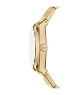 Fossil Womens Everett Three-Hand Gold-Tone Stainless Steel Watch