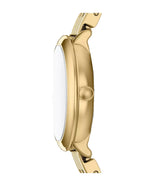 Fossil Womens Heidi Three-Hand Gold-Tone Stainless Steel Watch