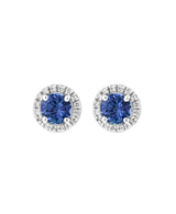 Effy 14K White Gold Tanzanite & Diamond Stud Earrings