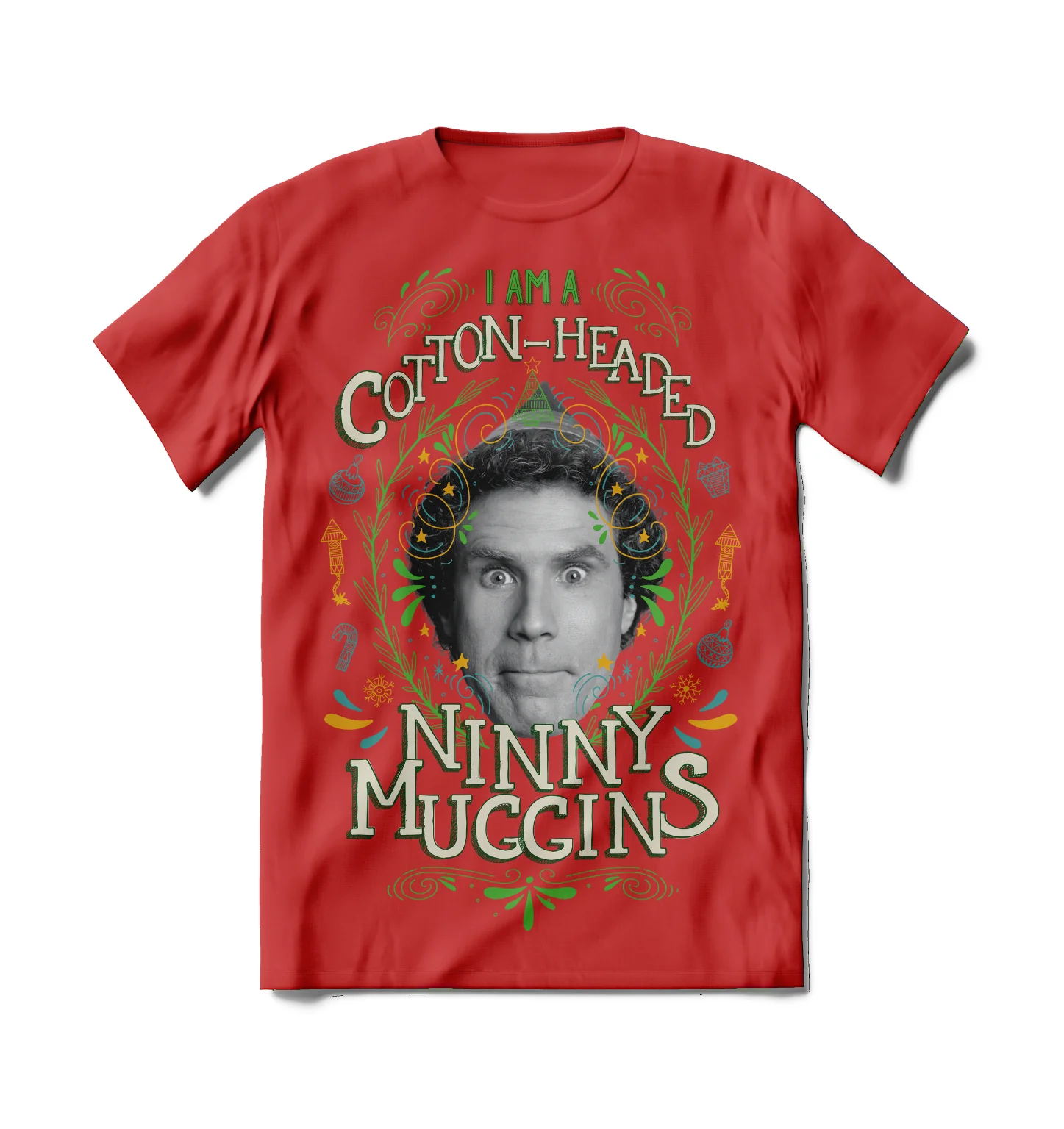 Brief Insanity Elf Movie Cotton-Headed Ninny Mugg Sleep Shirt - Large