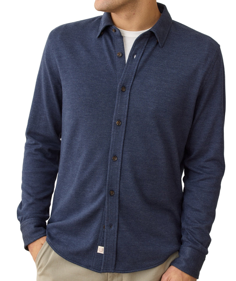 Marine Layer Mens Pacifica Stretch Twill Long Sleeve Shirt