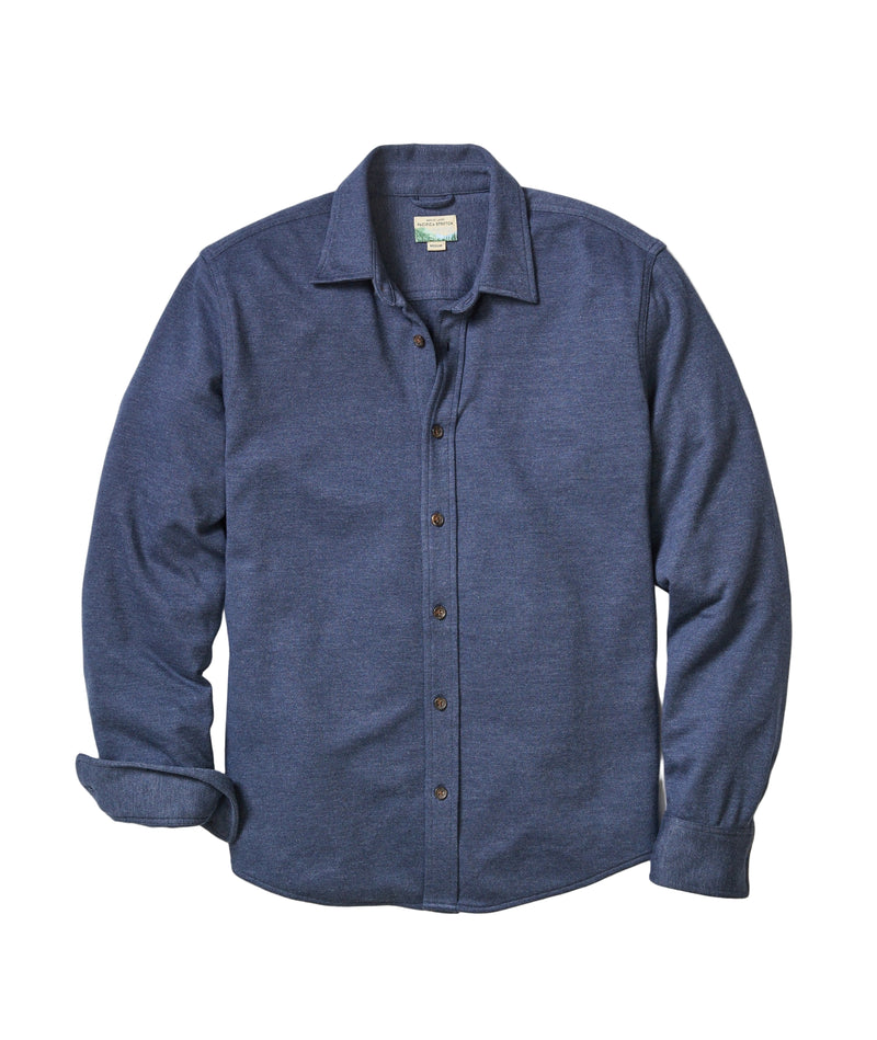 Marine Layer Mens Pacifica Stretch Twill Long Sleeve Shirt