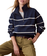 Marine Layer Womens Cloud 9 Fleece Half Zip Sweatshirt