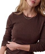 Marine Layer Womens Mini Rib Crew Long Sleeve T-Shirt
