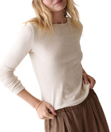 Marine Layer Womens Mini Rib Crew Long Sleeve T-Shirt