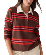 Marine Layer Womens Dream Jersey Rugby Long Sleeve Polo Shirt