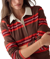 Marine Layer Womens Dream Jersey Rugby Long Sleeve Polo Shirt