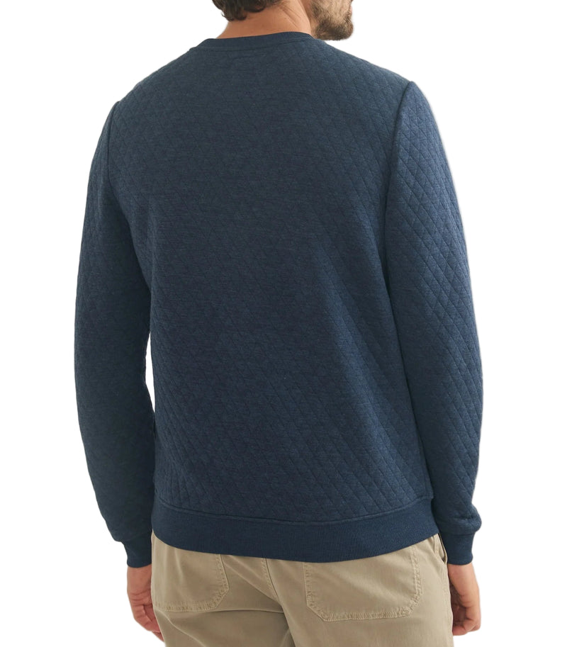 Marine Layer Mens Corbet Quilted Long Sleeve Crewneck Shirt