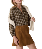 Marine Layer Womens Millie Wool Blouse Top