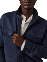 Faherty Mens Epic Quilted Fleece CPO Jacket