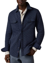 Faherty Mens Epic Quilted Fleece CPO Jacket