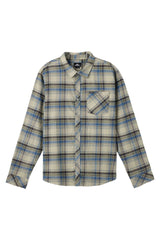 O'Neill Mens Portland Plaid Stretch Long Sleeve Shirt