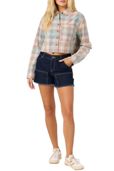 O'Neill Womens O'Riginals Pippa Cord Crop Long Sleeve Shirt