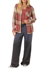 O'Neill Womens O'Riginals Logan Flannel Long Sleeve Shirt