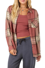 O'Neill Womens O'Riginals Logan Flannel Long Sleeve Shirt