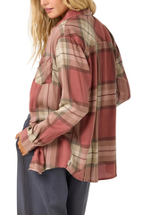 O'Neill Womens O'Riginals Logan Flannel Long Sleeve Shirt