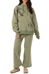 O'Neill Womens Hibiscus Oversized Hoodie Sweatshirt