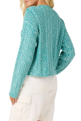 O'Neill Womens O'Riginals Misha Cable Knit Long Sleeve Sweater